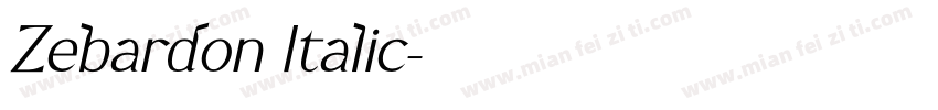 Zebardon Italic字体转换